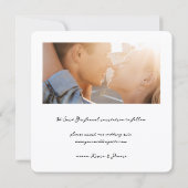 minimal modern simple Insta Film Photo Wedding  Save The Date (Achterkant)