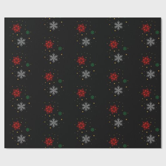 Minimal Modern Simple Star Pattern Christmas Cadeaupapier (Vlak)