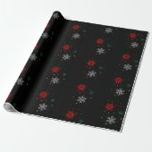 Minimal Modern Simple Star Pattern Christmas Cadeaupapier (Uitgerold)