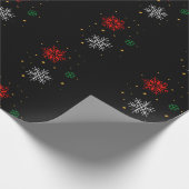 Minimal Modern Simple Star Pattern Christmas Cadeaupapier (Hoek)