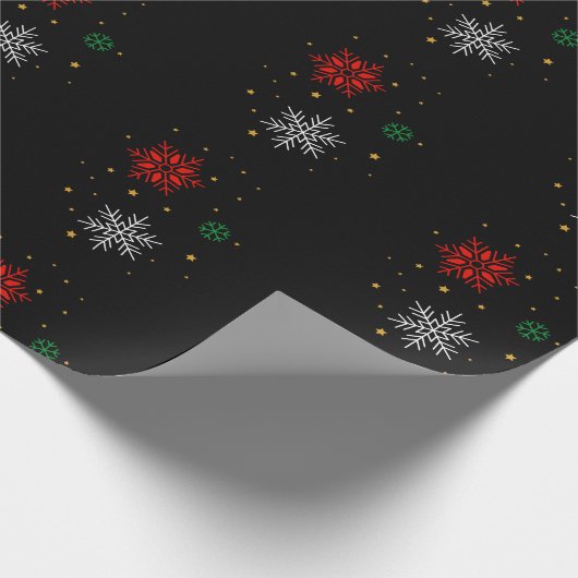 Minimal Modern Simple Star Pattern Christmas Cadeaupapier (Hoek)
