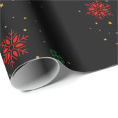Minimal Modern Simple Star Pattern Christmas Cadeaupapier (Rol Hoek)