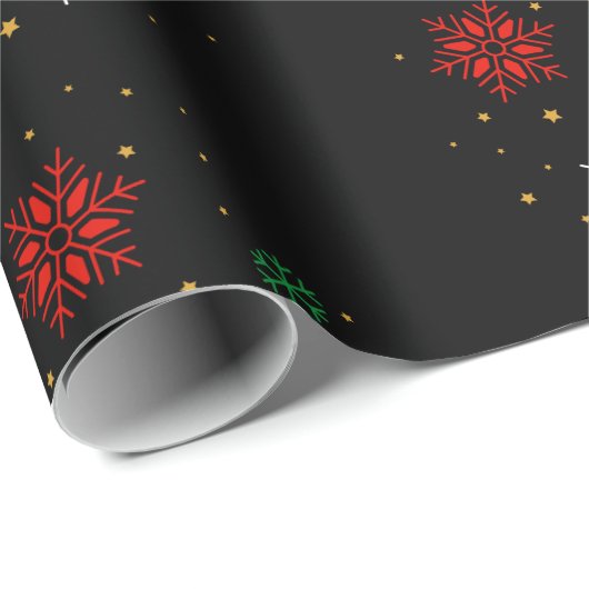 Minimal Modern Simple Star Pattern Christmas Cadeaupapier (Rol Hoek)
