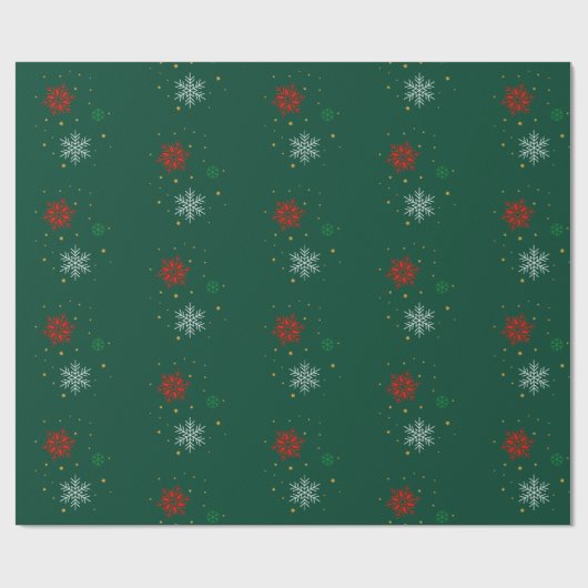 Minimal Modern Simple Star Pattern Christmas Cadeaupapier (Vlak)