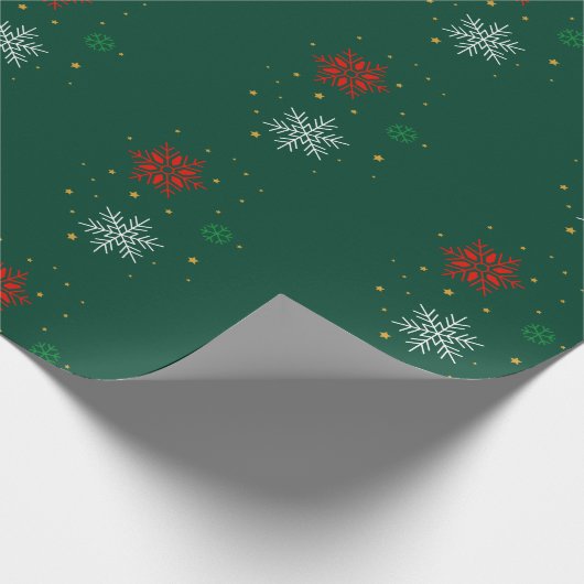 Minimal Modern Simple Star Pattern Christmas Cadeaupapier (Hoek)