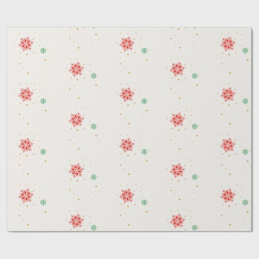 Minimal Modern Simple Star Pattern Christmas Cadeaupapier (Vlak)