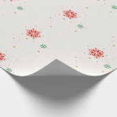 Minimal Modern Simple Star Pattern Christmas Cadeaupapier (Hoek)