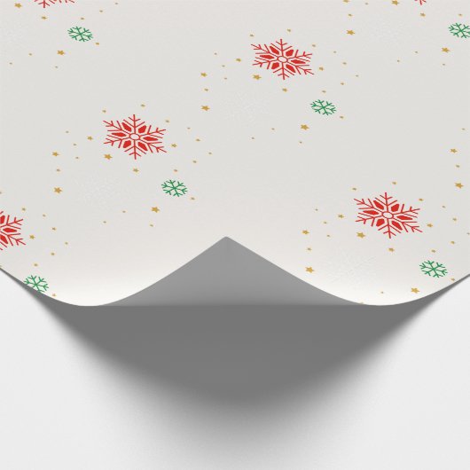Minimal Modern Simple Star Pattern Christmas Cadeaupapier (Hoek)