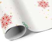 Minimal Modern Simple Star Pattern Christmas Cadeaupapier (Rol Hoek)