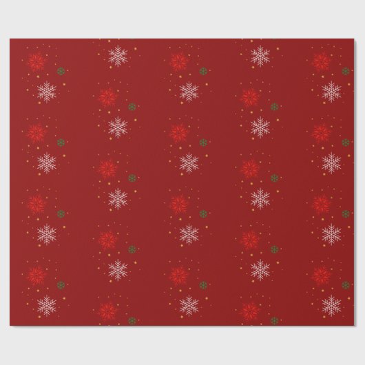Minimal Modern Simple Star Pattern Christmas Cadeaupapier (Vlak)
