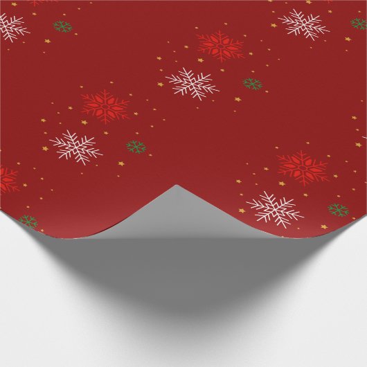 Minimal Modern Simple Star Pattern Christmas Cadeaupapier (Hoek)