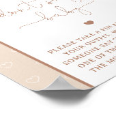 Minimal Modern Teddy Bear Dont Say Baby spel Poster (Hoek)