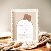 Minimal Modern Teddy Bear Dont Say Baby spel Poster