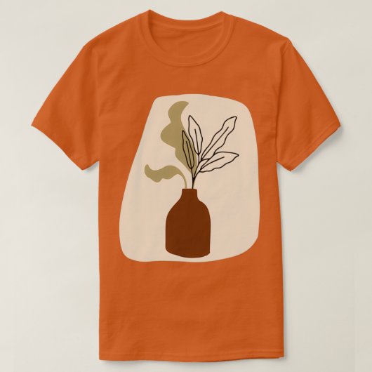 Minimal Modern Terraccota Pottery Abstract Shape D T-shirt (Design voorkant)