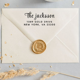 Minimal Modern Typography Name Return Address Self Zelfinktende Stempel