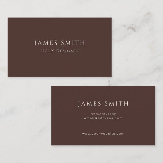 Minimal Modern UI UX Designer Business Card Visitekaartje (Voorkant / Achterkant)