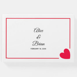 Minimal Modern Valentijn Bruiloft Gastenboek