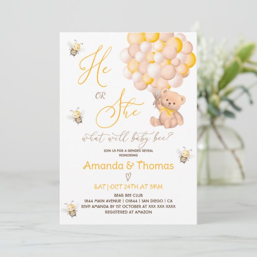 Minimal Modern Wat zal Baby Gender onthullen Kaart (Staand voorkant)