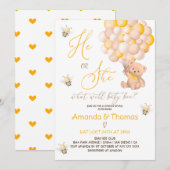 Minimal Modern Wat zal Baby Gender onthullen Kaart (Voorkant / Achterkant)