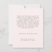 Minimal Modern Waterverf Tree Pink Bedankkaart (Achterkant)