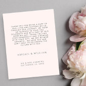 Minimal Modern Waterverf Tree Pink Bedankkaart