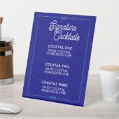 Minimal Modern Wedding Signature Cocktail Sign Reclamebord Met Voetstuk (Insitu)