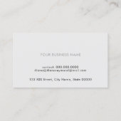 Minimal modern, wereldkaart op zeer bleek grijs visitekaartje (Achterkant)