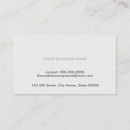 Minimal modern, wereldkaart op zeer bleek grijs visitekaartje (Achterkant)