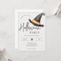 Minimal Modern Witch Pet Halloween Party