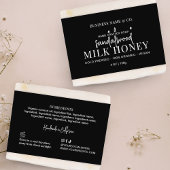 Minimal Modern Zwart Zeep Buik Band Wrap Label