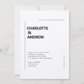 Minimal, moderne Einladung Kaart (Voorkant)