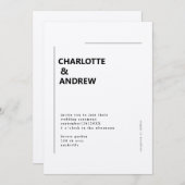 Minimal, moderne Einladung Kaart (Voorkant / Achterkant)