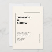 Minimal, moderne Einladung Kaart (Voorkant)