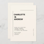 Minimal, moderne Einladung Kaart (Voorkant / Achterkant)