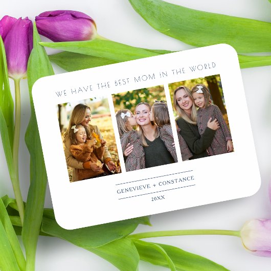 Minimal Mom 3 Photos College Keepsake Magneet