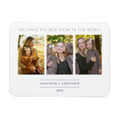 Minimal Mom 3 Photos College Keepsake Magneet (Horizontaal)