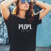 Minimal Mom Established Date New Mom T-Shirt