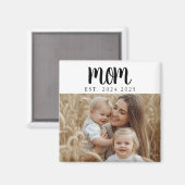 Minimal Mom Established Photo Gift Magnet (Voorkant / Achterkant)