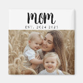Minimal Mom Established Photo Gift Magnet (Voorkant)