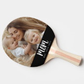Minimal Mom Established Script Black Photo Tafeltennisbatje (Zijkant)