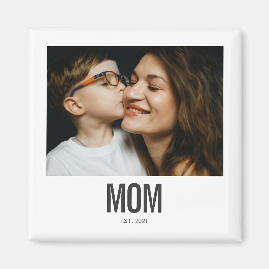Minimal Mom Established Vintage Instant Photo Magneet (Voorkant)