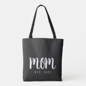 Minimal Mom Gift Gevestigde nieuwe moeder Tote Bag (Achterkant)