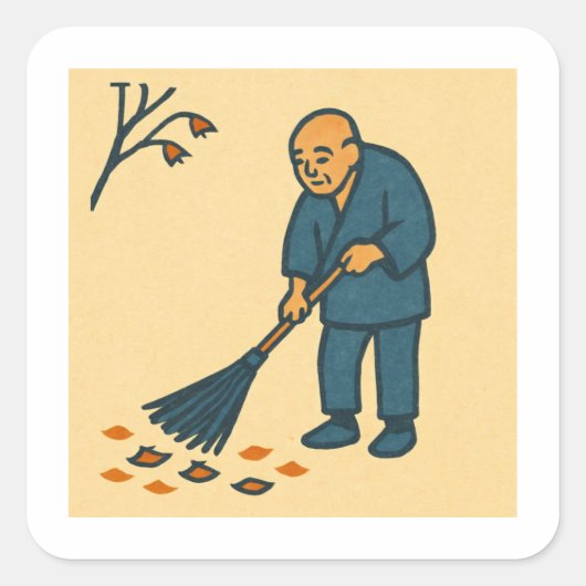 Minimal Moments of Daily Life Vierkante Sticker (Voorkant)