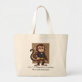 Minimal Monkey – Daily Growth Carry Tote Bag (Voorkant)