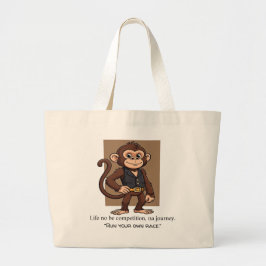 Minimal Monkey – Daily Growth Carry Tote Bag