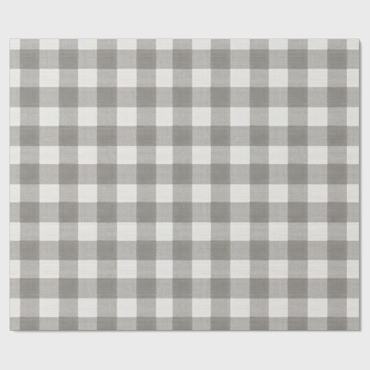 Minimal Monochrome Plaid Holiday Cadeaupapier (Vlak)