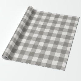 Minimal Monochrome Plaid Holiday Cadeaupapier