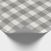 Minimal Monochrome Plaid Holiday Cadeaupapier (Hoek)