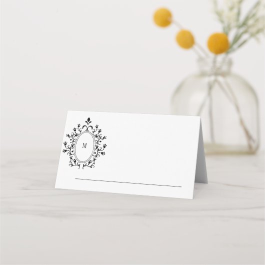 Minimal Monogram Event Card Plaatskaartje (Voorkant)