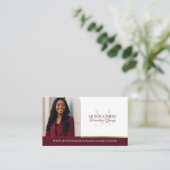 Minimal Monogram Financial Professional Photo Lux Visitekaartje (Staand voorkant)